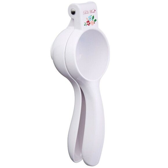 Pioneer Woman Garden Party Citrus Press Juicer Filter White Cast Iron Handheld - Picture 6 of 6